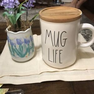 Rae Dunn Mug Life mug with coaster